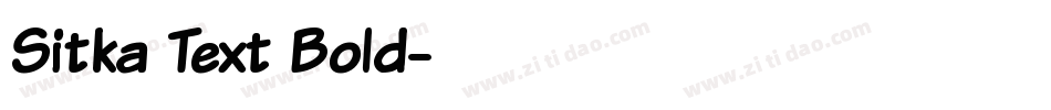 Sitka Text Bold字体转换
